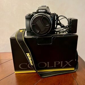 Nikon Black Digital Camera with DSLR-Style Design + Accessories! Make an offer!